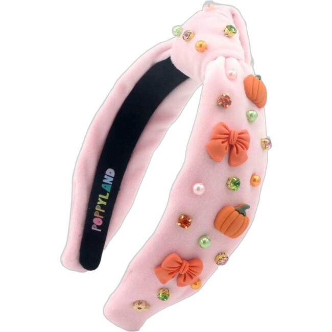 Happy Fall Headband, Pink - Headbands - 5