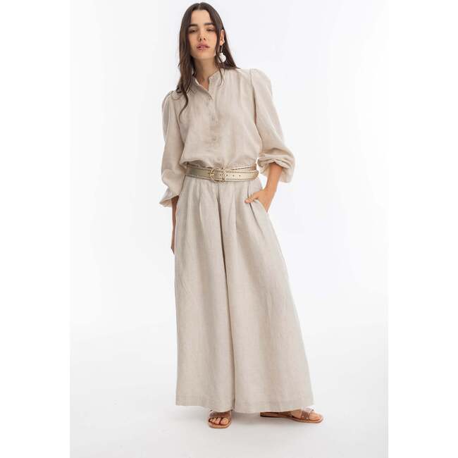 Sabi Linen Pants, Natural - Pants - 2