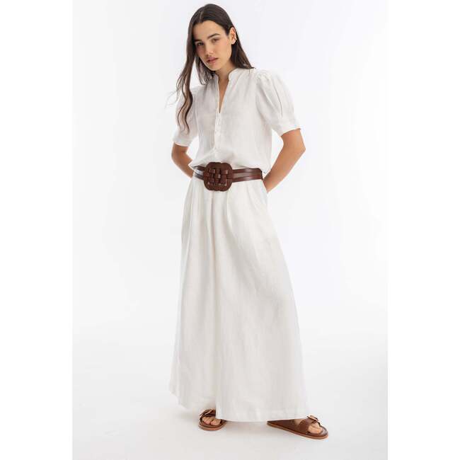 Sabi Linen Pants, Off White - Pants - 3