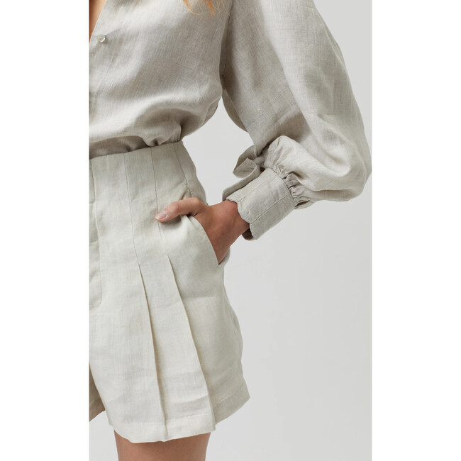 Frida Linen Shorts, Natural - Shorts - 3