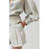Frida Linen Shorts, Natural - Shorts - 3