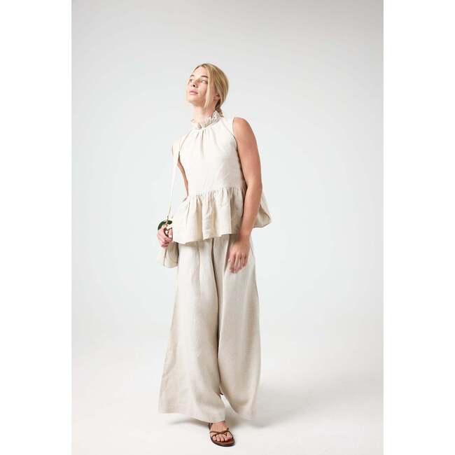 Sabi Linen Pants, Natural - Pants - 4