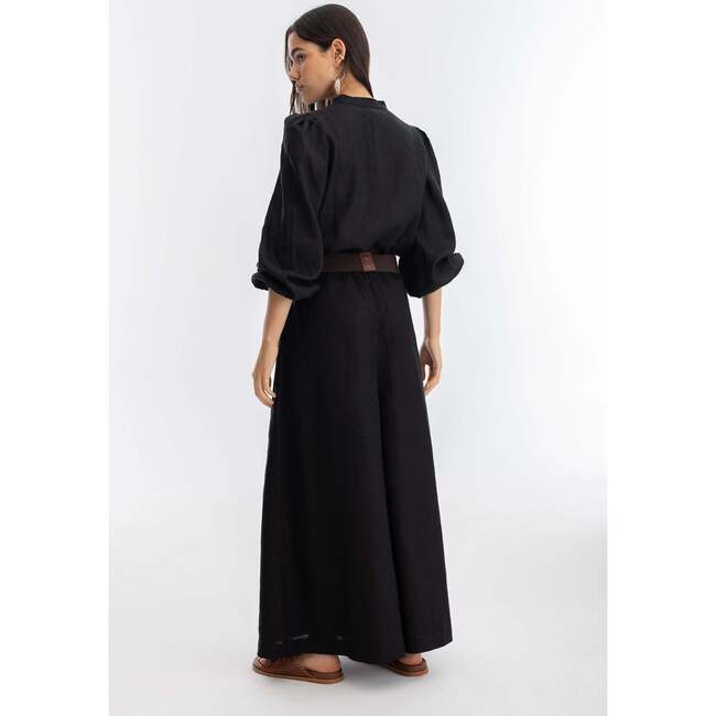 Sabi Linen Pants, Black - Pants - 4
