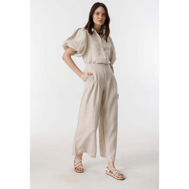 Culotte Linen Pants, Natural
