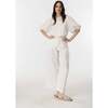 Culotte Linen Pants, White - Pants - 3