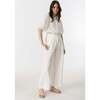 Culotte Linen Pants, White - Pants - 4