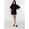 Frida Linen Shorts, Black - Shorts - 4