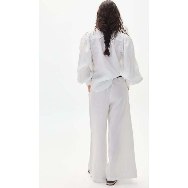 Cape Linen Pants, Off, White - Pants - 2