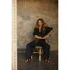 Culotte Linen Pants, Black - Pants - 3