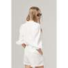 Frida Linen Shorts, White - Shorts - 3