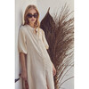 Bubble Linen Dress, Natural - Dresses - 1 - thumbnail
