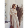 Bubble Linen Dress, Natural - Dresses - 3