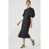 Bubble Linen Dress, Black - Dresses - 2