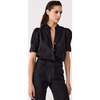 Athina Linen Shirt, Black - Button Downs - 1 - thumbnail