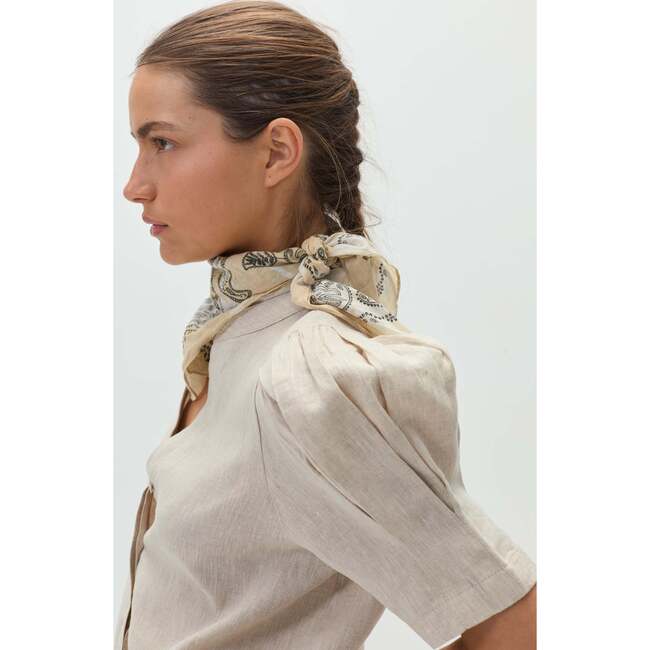 Athina Linen Shirt, Natural - Button Downs - 2
