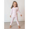 Pink Leaves Long Pajama Set - Pajamas - 1 - thumbnail