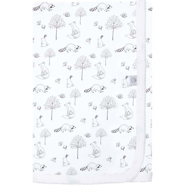 Gray Raccoon Baby Blanket