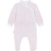 Pink Leaves Baby Pajama - Footie Pajamas - 1 - thumbnail