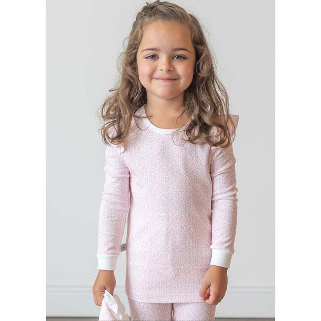 Pink Leaves Long Pajama Set - Pajamas - 2