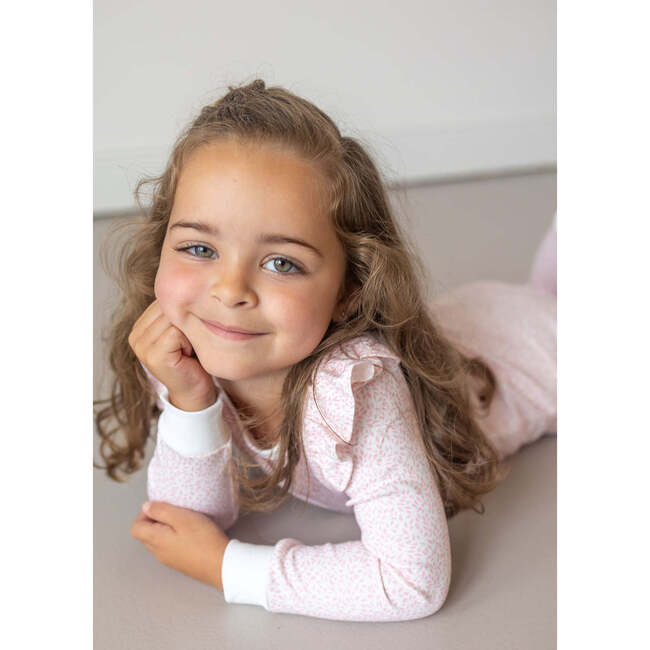Pink Leaves Long Pajama Set - Pajamas - 4