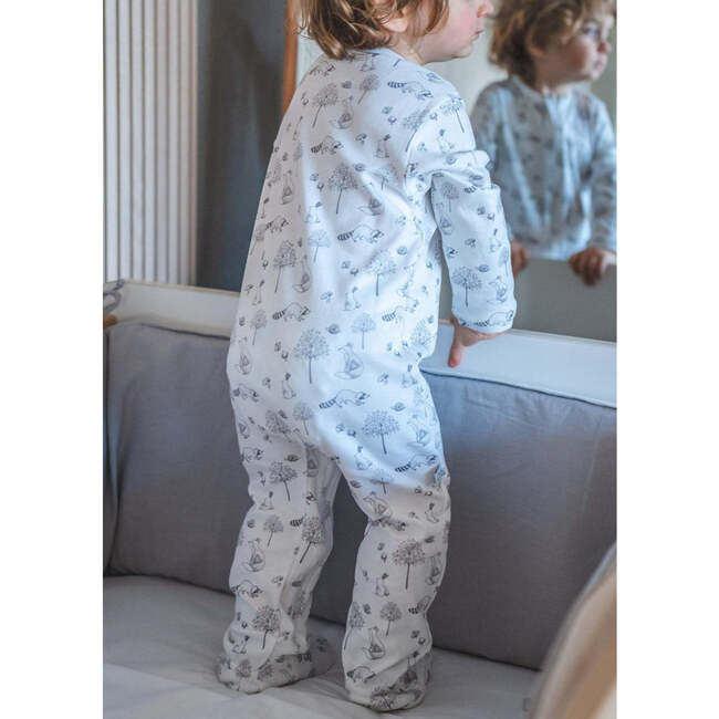 Gray Raccoon Baby Pajama - Footie Pajamas - 2