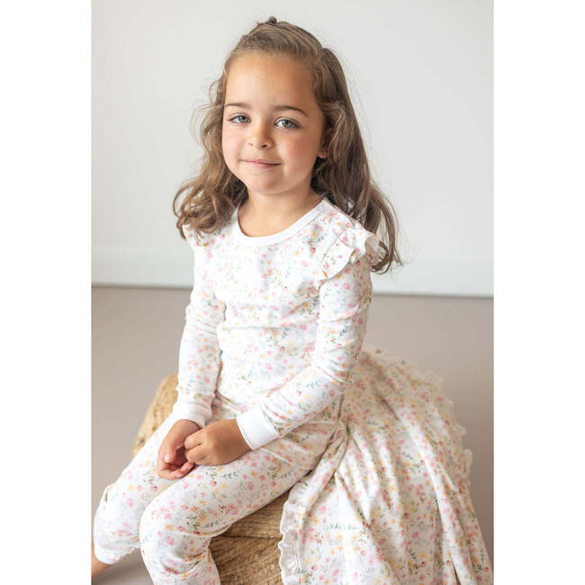 Winter Flowers Long Pajama Set