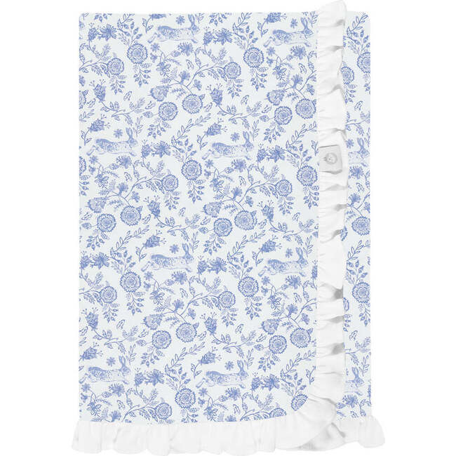 Floral Bunnies Baby Blanket