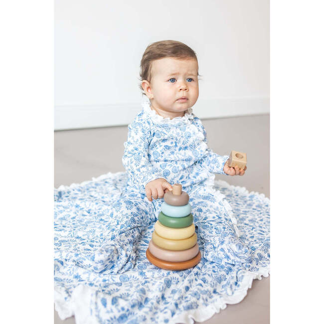 Floral Bunnies Baby Blanket - Blankets - 2