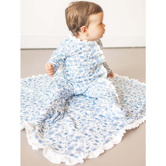 Floral Bunnies Baby Pajama - Footie Pajamas - 2