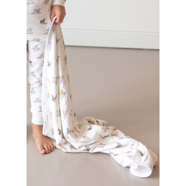 Ski Pups Girl Baby Blanket