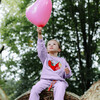 Pink Fun Heart Sweatshirt & Sweatpants Set - Mixed Apparel Set - 2