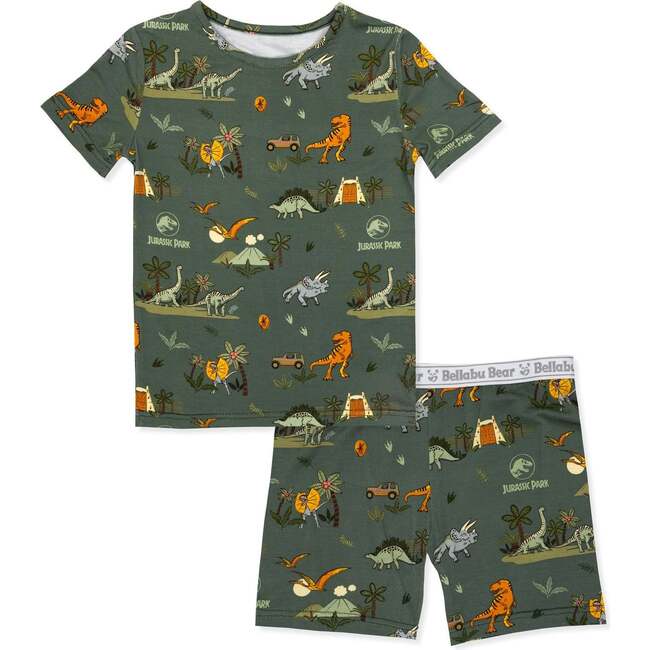 Jurassic Park: Safari Kids Pajama Short Set, Green