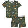 Jurassic Park: Safari Kids Pajama Short Set, Green - Pajamas - 1 - thumbnail