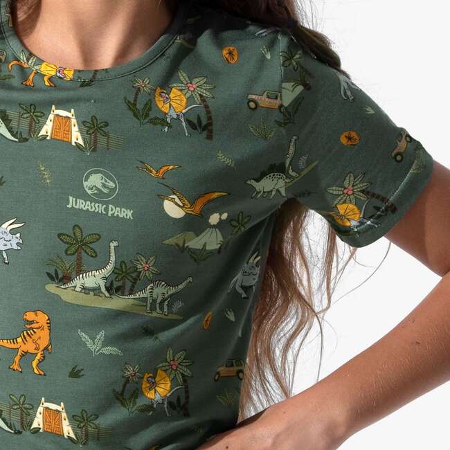 Jurassic Park: Safari Kids Pajama Short Set, Green - Pajamas - 3