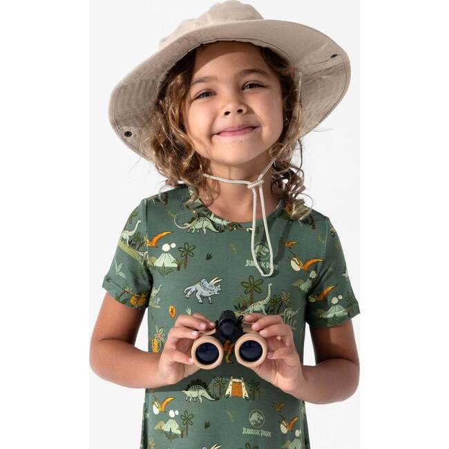 Jurassic Park: Safari Girls' Short Sleeve Dress, Green - Dresses - 5