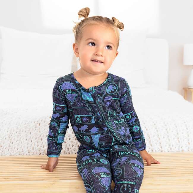 Jurassic Park: Tracker Bamboo Convertible Footie, Blue - Footie Pajamas - 7