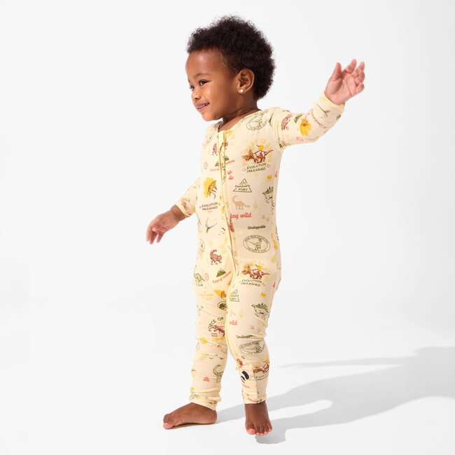 Jurassic Park: Origins Bamboo Convertible Footie, Beige - Footie Pajamas - 2