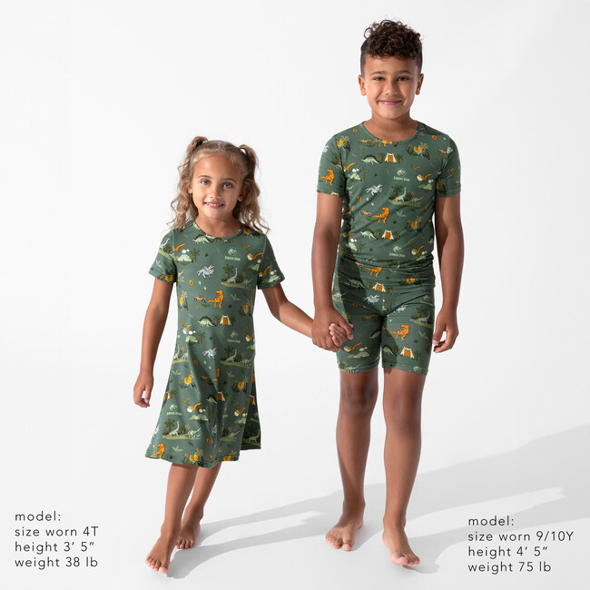 Jurassic Park: Safari Girls' Short Sleeve Dress, Green - Dresses - 6