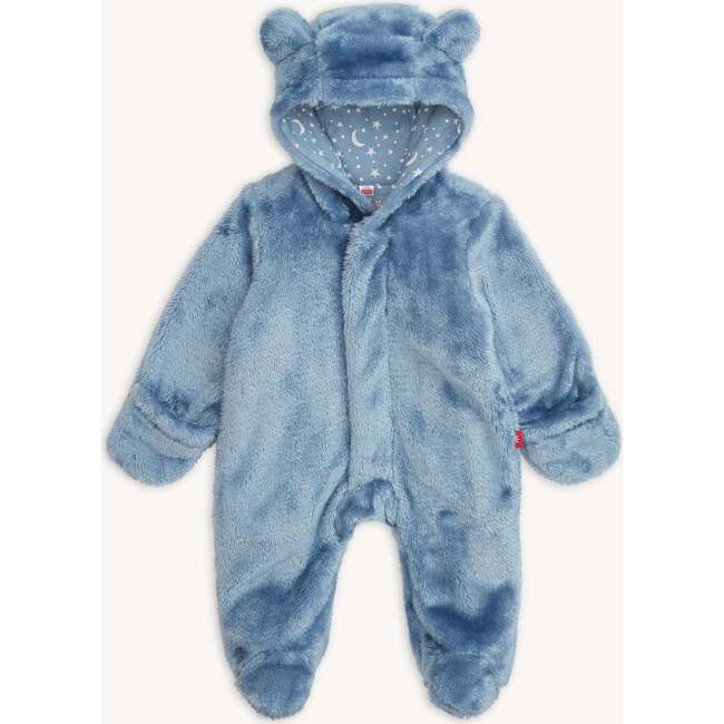 Winter Sky Minky Bear Footie