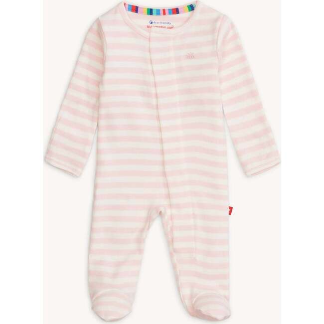 Pink Stripe Organic Cotton Footie