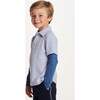 Kids Two-Fer Waffle Polo, Light Blue Nep - T-Shirts - 3