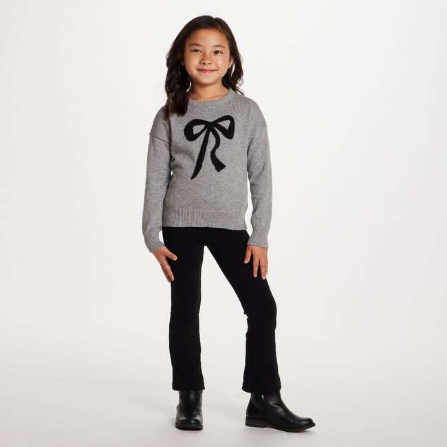 Kids Sweater & Legging Set, Grey Bow - Mixed Apparel Set - 3