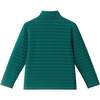 Kids Quarter-Zip Stripe Pullover, Green Stripe - Sweatshirts - 4