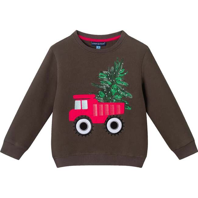 Kids Sweater & Twill Jogger Set, Holiday Truck - Mixed Apparel Set - 4
