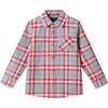 Kids Plaid Flannel Buttondown, Red Plaid - Button Downs - 2