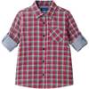 Kids Plaid Double-Facing Buttondown, Red Plaid - Button Downs - 1 - thumbnail