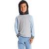 Kids Lightweight Raglan Hoodie Tee, Light Blue - T-Shirts - 2