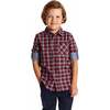 Kids Plaid Double-Facing Buttondown, Red Plaid - Button Downs - 2