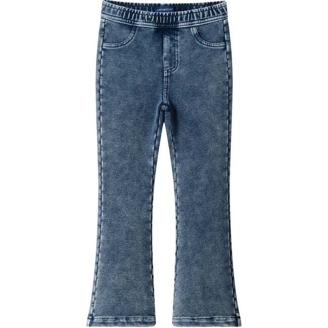 Kids Knit Denim Pants, Mid Wash