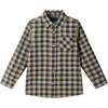 Kids Plaid Double-Facing Buttondown, Blue Plaid - Button Downs - 4